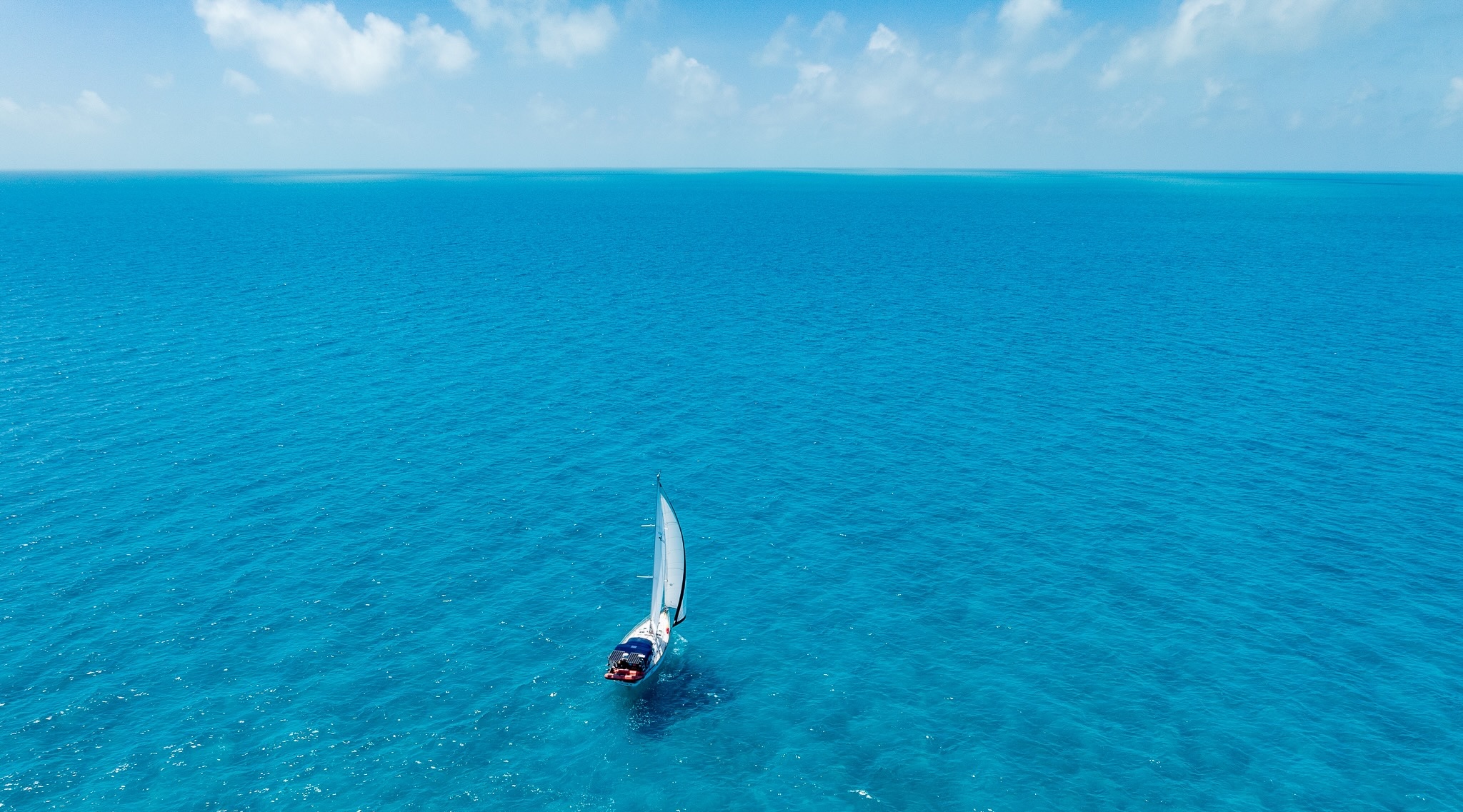 SV Fika, the Whiskered Woods family sailboat, on America's Great Loop while sailing in the Bahamas